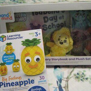NWT Isabella's Day at School with 5 Plushies PLUS Big Feelings Pineapple
